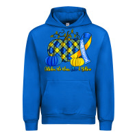 Cobalt october we wear blue and yellow with pumpkins Urban Hoodie - Artiststas