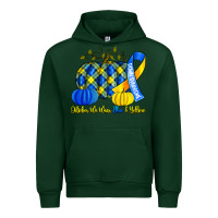 Forest Green october we wear blue and yellow with pumpkins Urban Hoodie - Artiststas