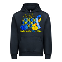 Navy october we wear blue and yellow with pumpkins Urban Hoodie - Artiststas
