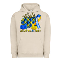 Pigment French Oak october we wear blue and yellow with pumpkins Urban Hoodie - Artiststas