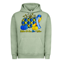 Pigment Oil Green october we wear blue and yellow with pumpkins Urban Hoodie - Artiststas