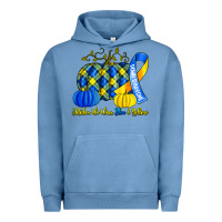 Pigment Pebble Blue october we wear blue and yellow with pumpkins Urban Hoodie - Artiststas