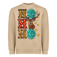 Mushroom Gemstone And Reindeer Christmas Ho Ho Ho Heavyweight Sweatshirt - RanaPortraitStore