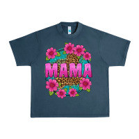 Midnight Navy mama leopard background Urban Heavy Tee - texasbilliewilder