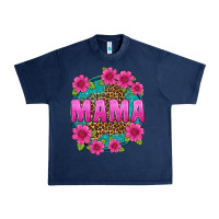 Navy mama leopard background Urban Heavy Tee - texasbilliewilder