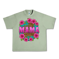 Oil Green mama leopard background Urban Heavy Tee - texasbilliewilder