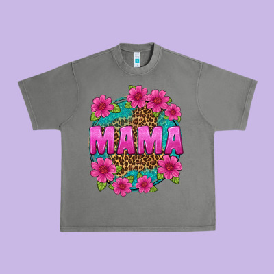Mama Leopard Background Urban Heavy Tee Designed By Texasbilliewilder