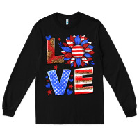 Black love america sunflower Long Sleeve Tee - HRA Design Shop