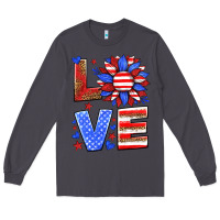 Smoke love america sunflower Long Sleeve Tee - HRA Design Shop