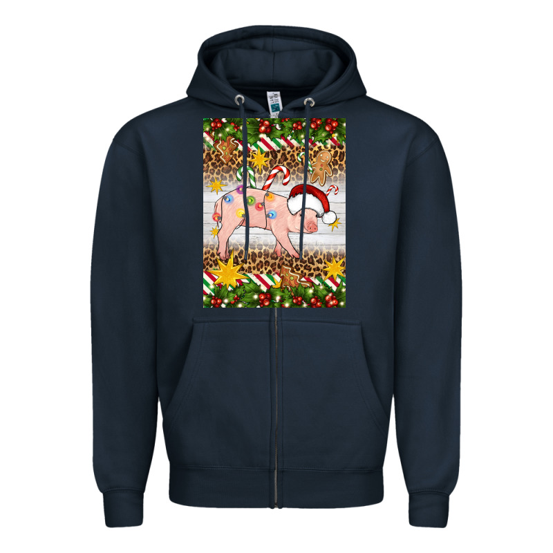 Christmas Pig Zipper Hoodie by Artiststas | Teevron