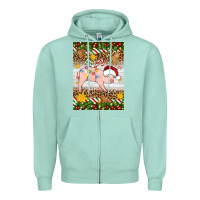 Seafoam christmas pig Zipper Hoodie - Artiststas