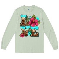 Matcha love summer with flowers Long Sleeve Tee - AdoDesignShop