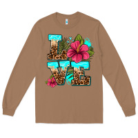 Toasted Coconut love summer with flowers Long Sleeve Tee - AdoDesignShop