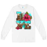 White love summer with flowers Long Sleeve Tee - AdoDesignShop