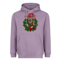 Lavender christmas wreath baby calf Heavyweight Hoodie - BarkalooDesign