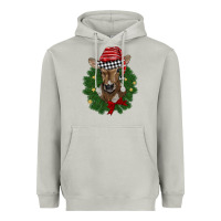 Moon Dust christmas wreath baby calf Heavyweight Hoodie - BarkalooDesign