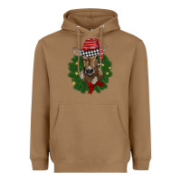 Toasted Coconut christmas wreath baby calf Heavyweight Hoodie - BarkalooDesign