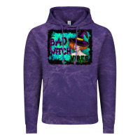 Cloud Purple Halloween Bad Witch Vibes Watercolor Vintage Hoodie - RanaPortraitStore