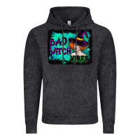 Vintage Black Halloween Bad Witch Vibes Watercolor Vintage Hoodie - RanaPortraitStore