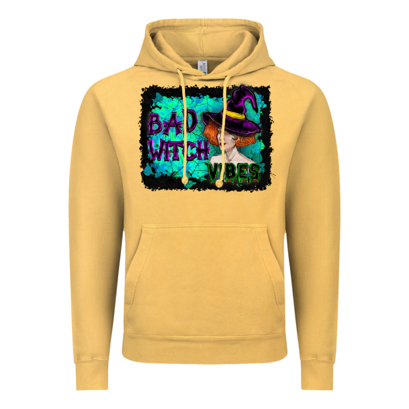 Halloween Bad Witch Vibes Watercolor Vintage Hoodie by RanaPortraitStore | Teevron
