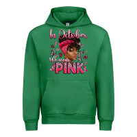 Emerald in october we wear pink with afro woman Urban Hoodie - Artiststas