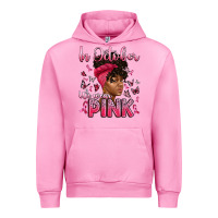 Fuchsia Pink in october we wear pink with afro woman Urban Hoodie - Artiststas