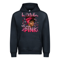 Navy in october we wear pink with afro woman Urban Hoodie - Artiststas