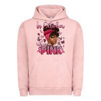Pigment Salmon in october we wear pink with afro woman Urban Hoodie - Artiststas