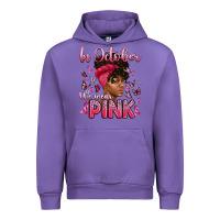 Tulip in october we wear pink with afro woman Urban Hoodie - Artiststas