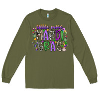 Army Green little miss mardi gras Long Sleeve Tee - RacoonDesign
