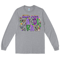 Heather Grey little miss mardi gras Long Sleeve Tee - RacoonDesign