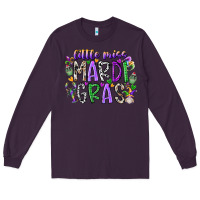 Plum little miss mardi gras Long Sleeve Tee - RacoonDesign