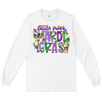 White little miss mardi gras Long Sleeve Tee - RacoonDesign