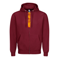 Burgundy Halloween Key Fob Zipper Hoodie - BundleAndBundleShop