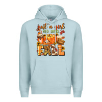 Blue Mist just a girl who loves fall Premium Hoodie - MaliasSmallBusiness
