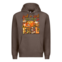 Coffee just a girl who loves fall Premium Hoodie - MaliasSmallBusiness