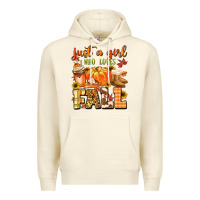 Sandshell just a girl who loves fall Premium Hoodie - MaliasSmallBusiness
