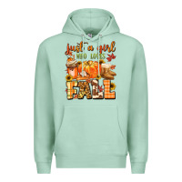 Seafoam just a girl who loves fall Premium Hoodie - MaliasSmallBusiness