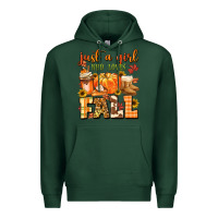Sports Green just a girl who loves fall Premium Hoodie - MaliasSmallBusiness