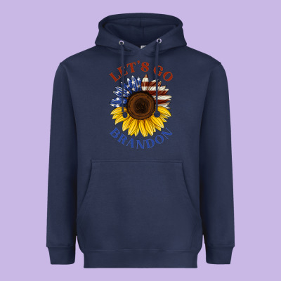 American Flag Sunflower Heavyweight Hoodie Designed By Jasminsmagicworld