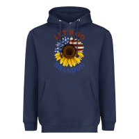 Navy American flag sunflower Heavyweight Hoodie - Jasminsmagicworld