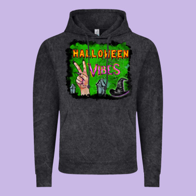 Vintage Hoodie Watercolor Halloween Vibes