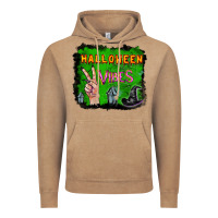 Vintage Coffee Watercolor Halloween Vibes Vintage Hoodie - RanaPortraitStore