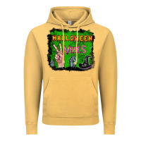 Vintage Mustard Watercolor Halloween Vibes Vintage Hoodie - RanaPortraitStore