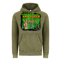 Vintage Olive Watercolor Halloween Vibes Vintage Hoodie - RanaPortraitStore