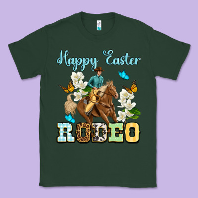 Happy Easter Rodeo Classic Tee Designed By Oliviacreatesart