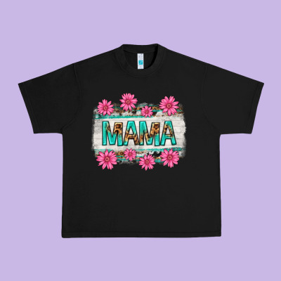 Mama Leopard With Turquoise Background Urban Heavy Tee Designed By Texasbilliewilder