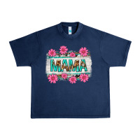 Navy mama leopard with turquoise background Urban Heavy Tee - texasbilliewilder