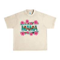 Sandshell mama leopard with turquoise background Urban Heavy Tee - texasbilliewilder