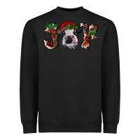 Black Christmas Joy Heifer Cow Heavyweight Sweatshirt - RanaPortraitStore